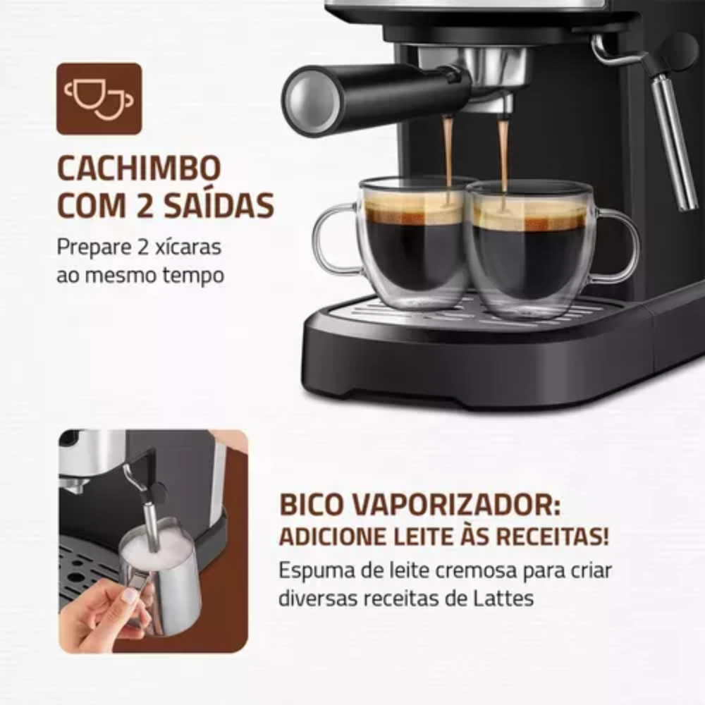 Cafeteira Elétrica Mondial C-20-ec Espresso 20 Bar 1200w Cafeteira Elétrica Mondial C-20-ec Espresso 20 Bar 1200w